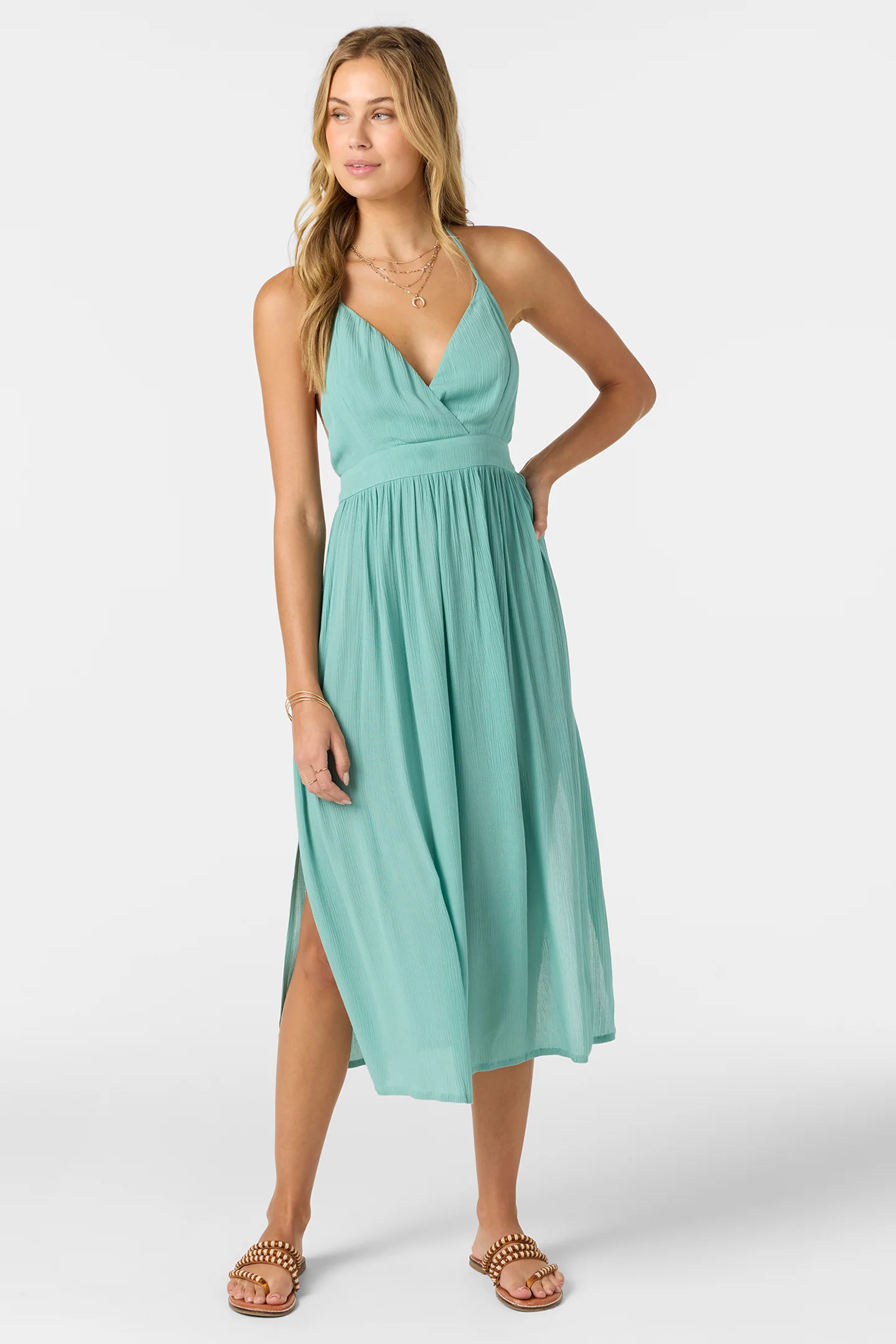 ANNALISA MIDI SOLID DRESS - Image 6