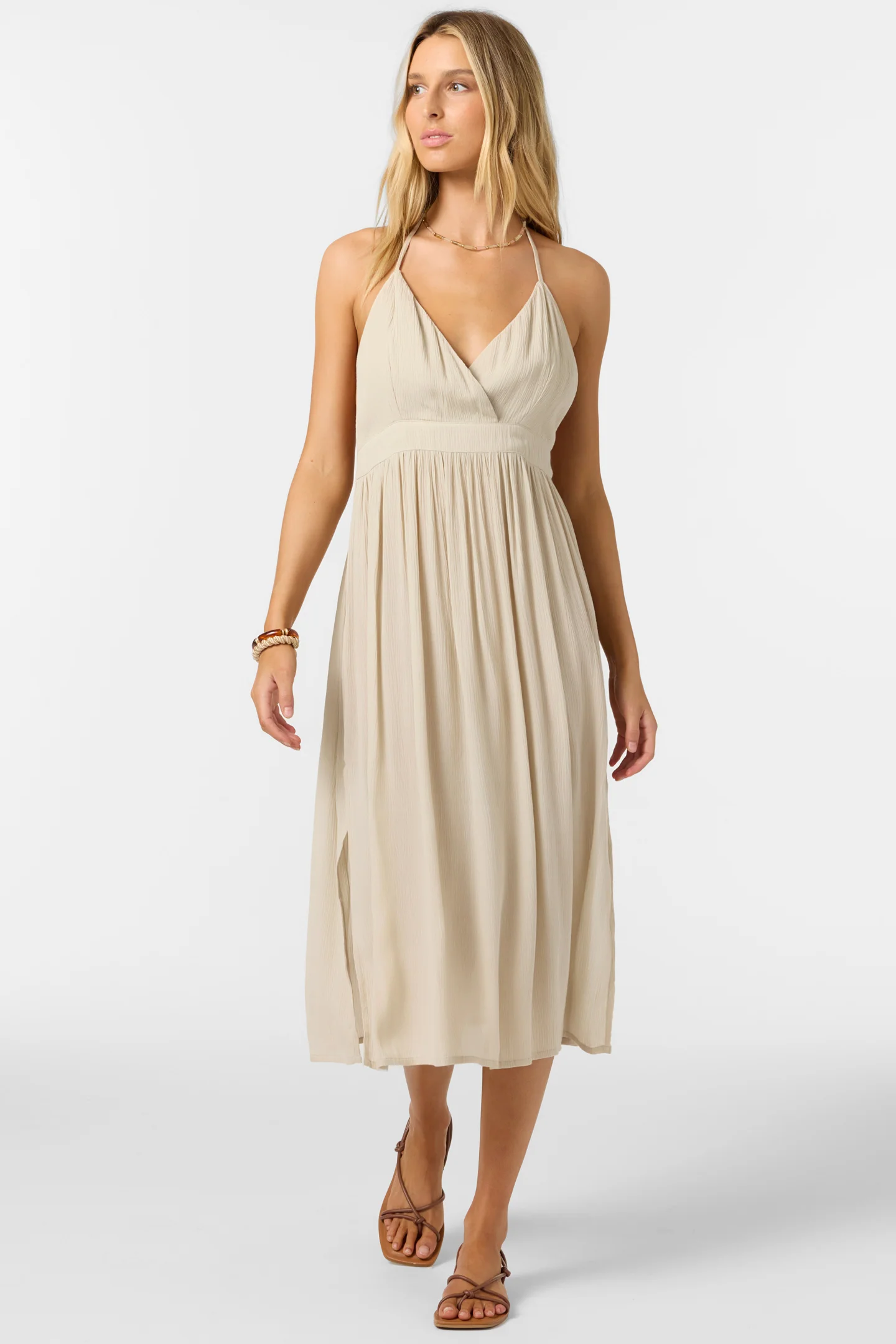 ANNALISA MIDI SOLID DRESS