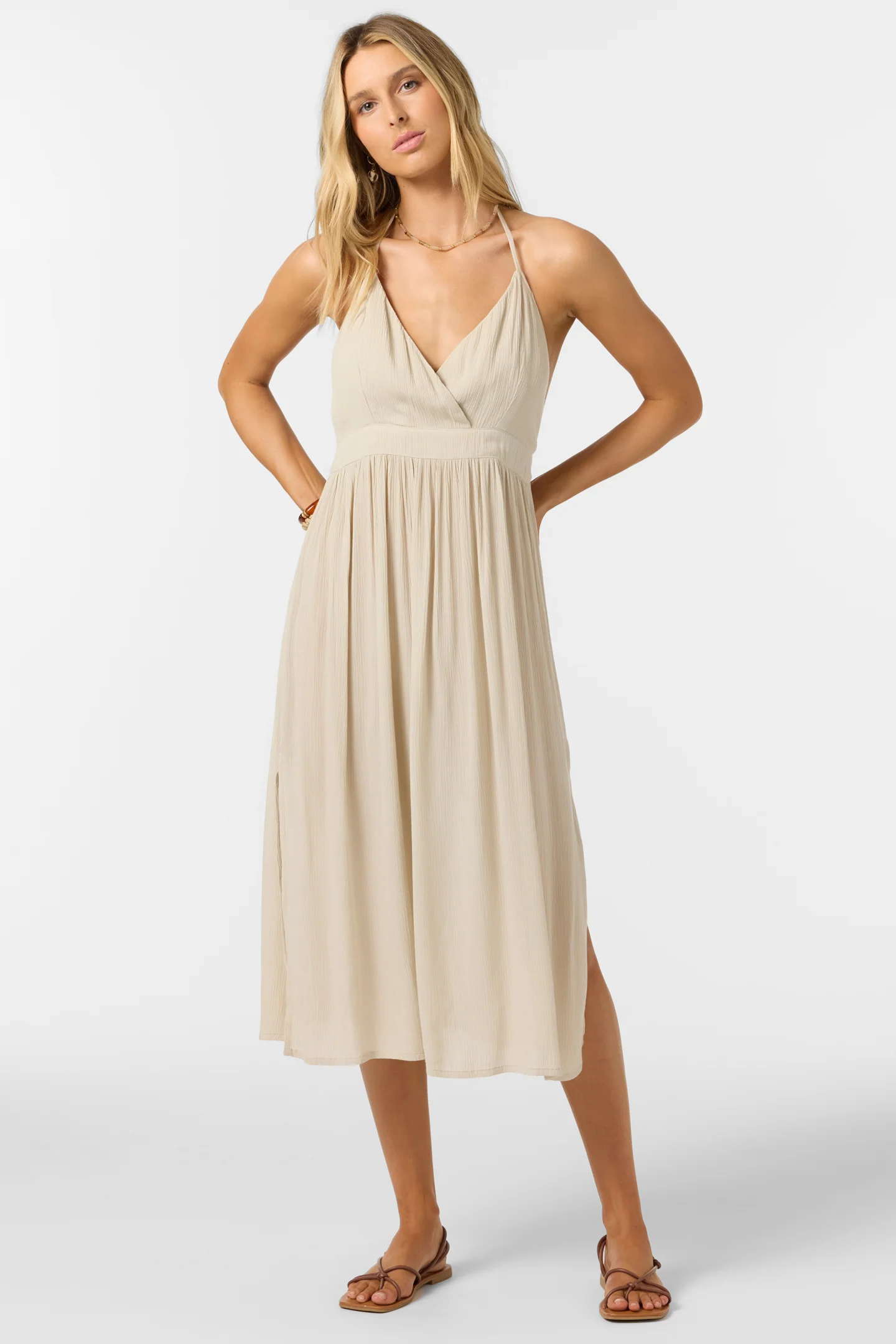 ANNALISA MIDI SOLID DRESS - Image 2