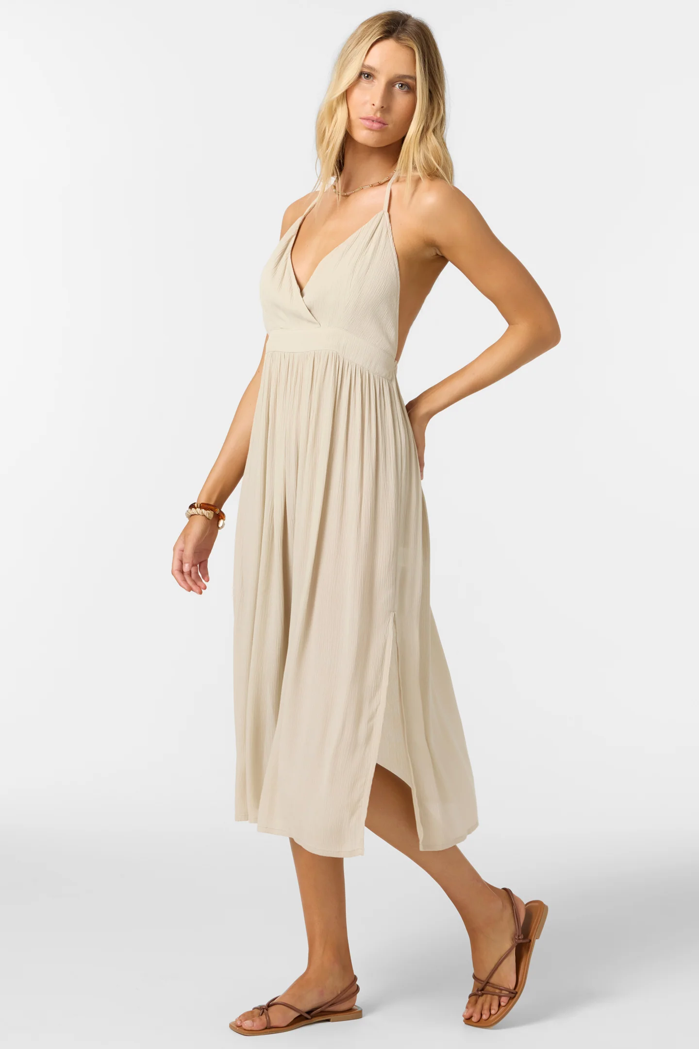 ANNALISA MIDI SOLID DRESS - Image 5