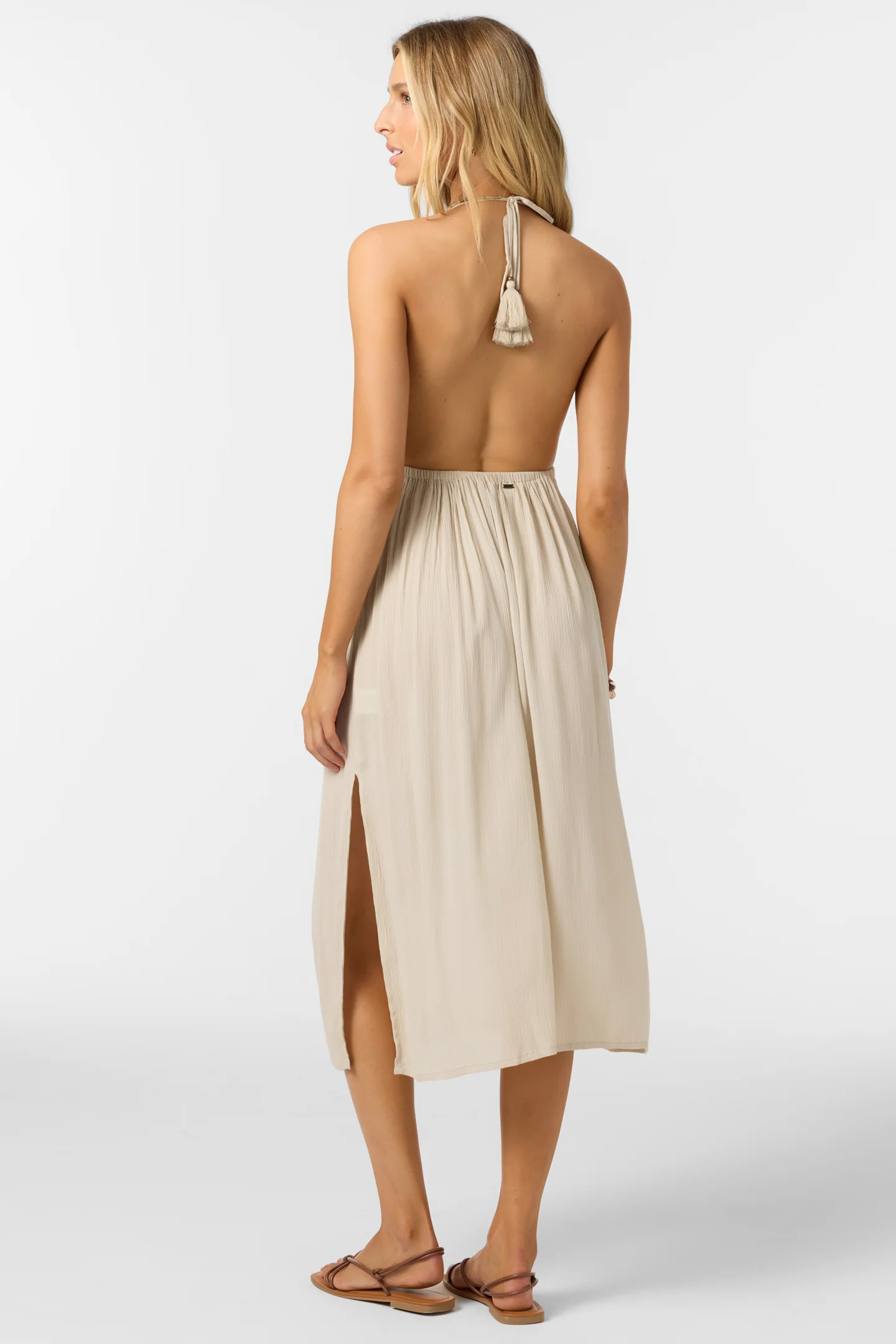 ANNALISA MIDI SOLID DRESS - Image 6