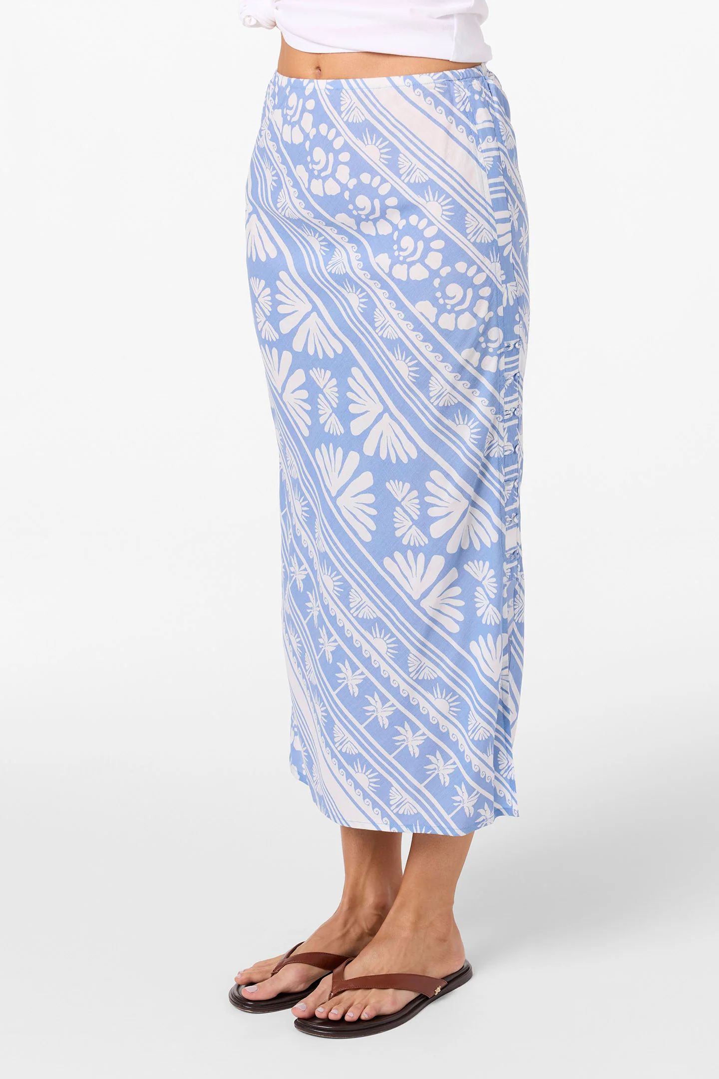 BELLAMY ABSTRACT MIDI SKIRT - Image 4