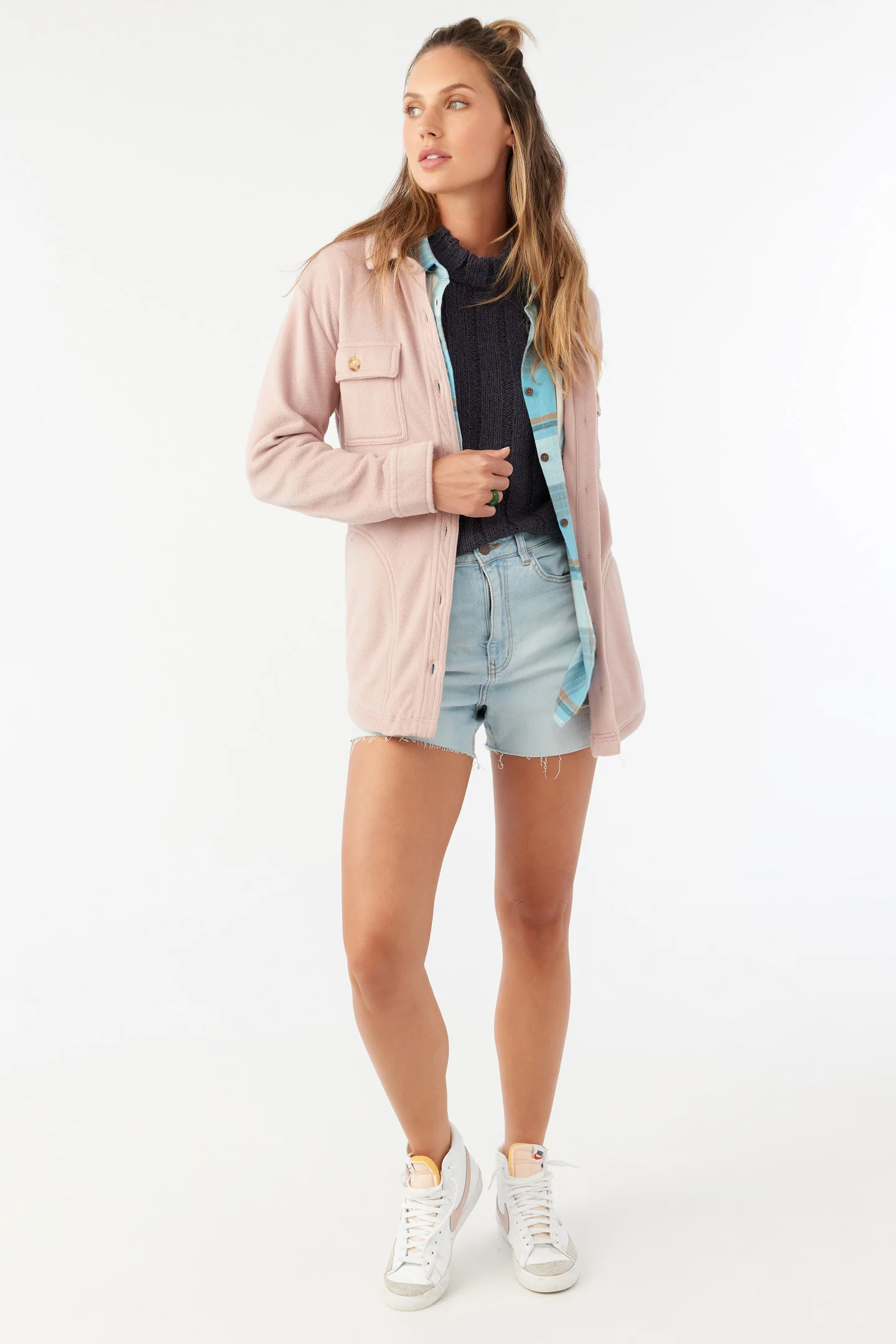 COLLINS SOLID FLEECE TOP