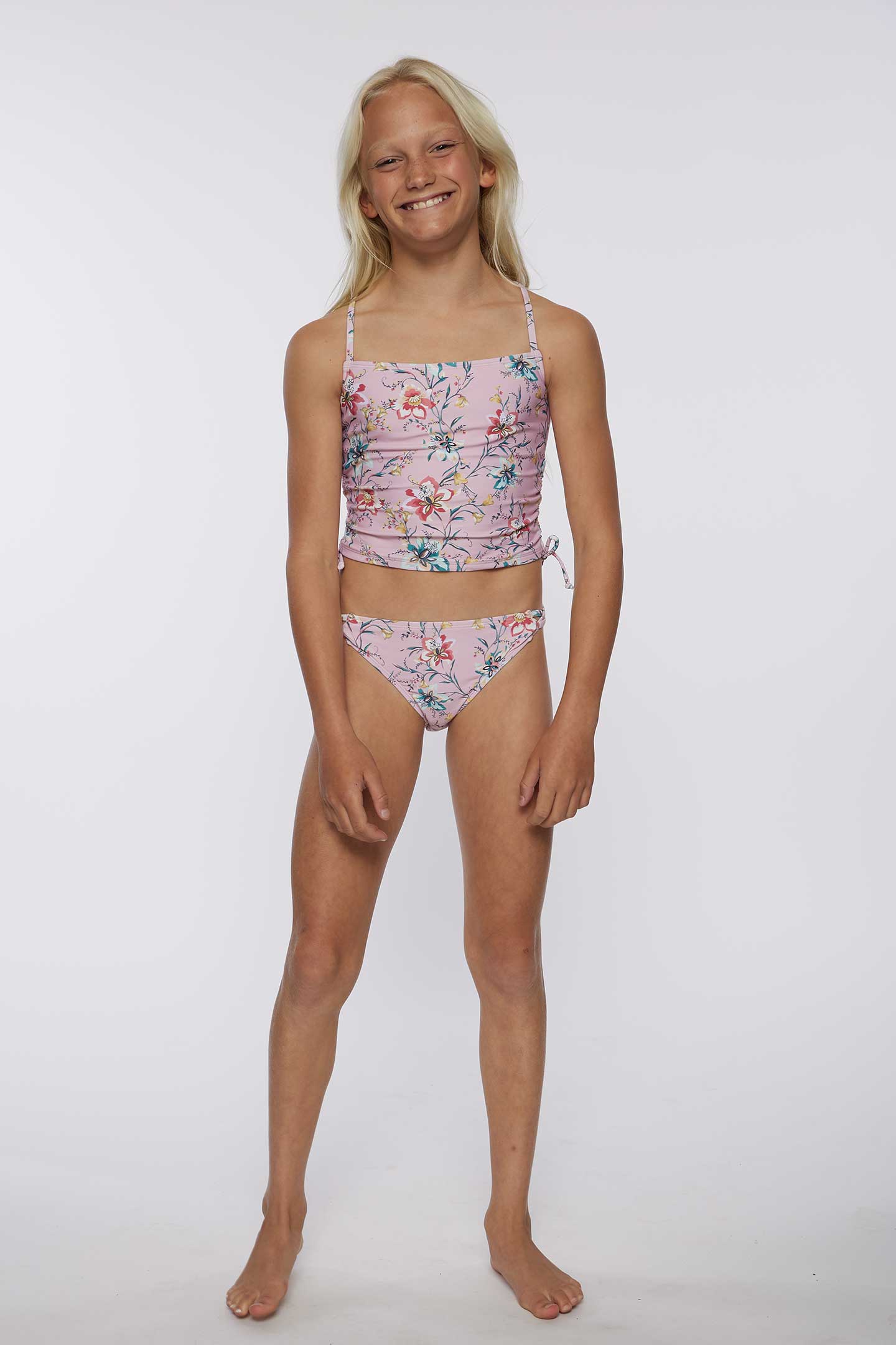 GIRL'S SYDNEY FLORAL CINCH TANKINI SWIM SET - Image 7