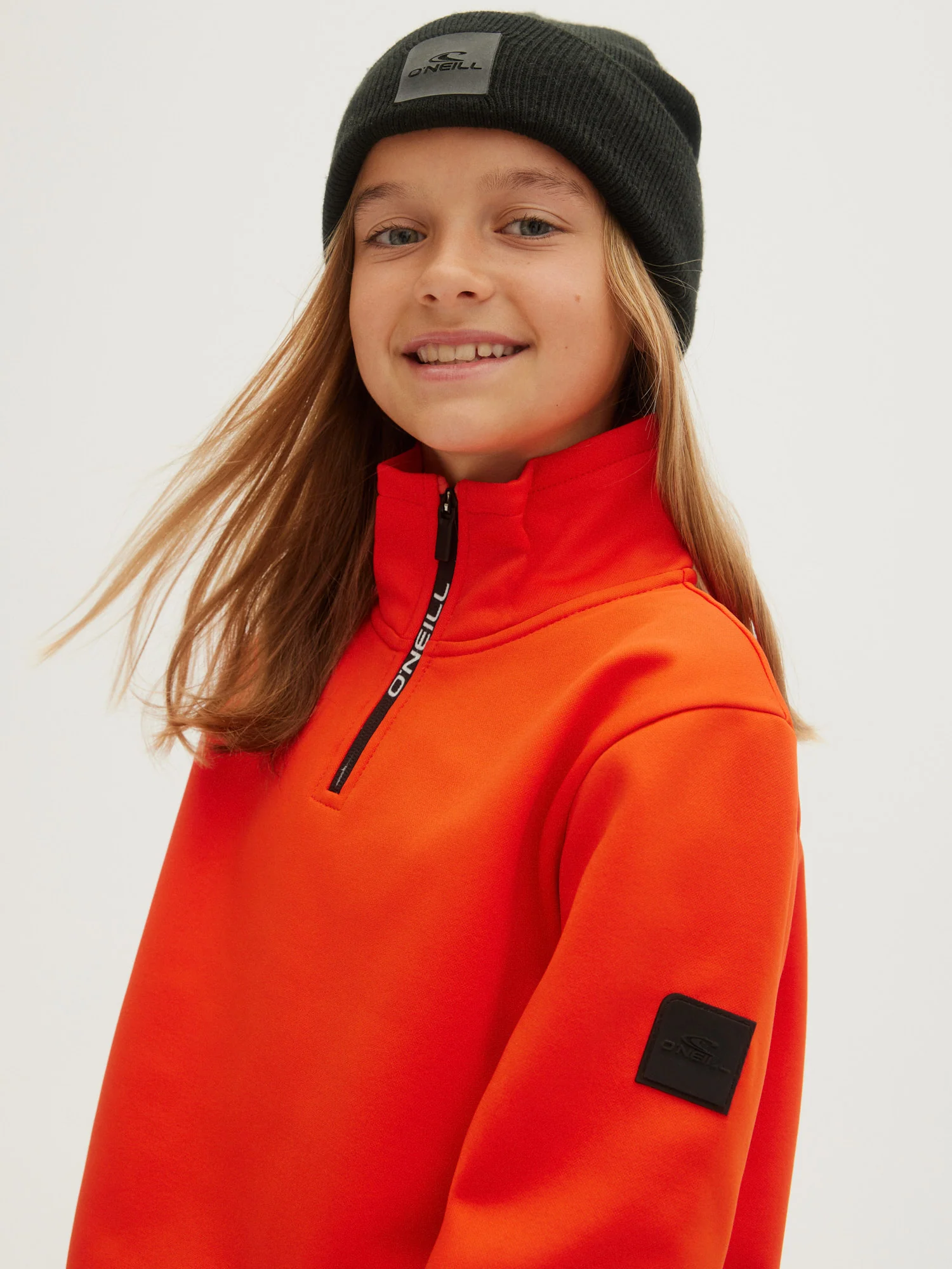 GIRLS SOLID FLEECE HALF ZIP - Image 3