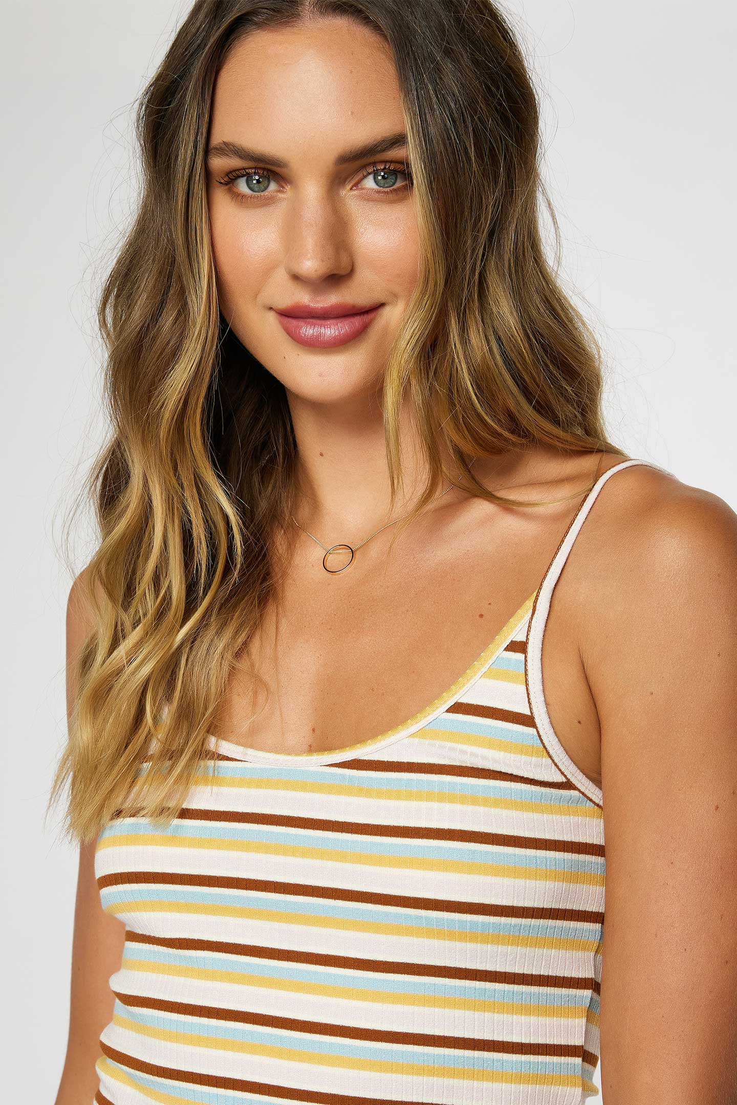 LADIES ALL DAY STRIPE KNIT TANK - Image 5