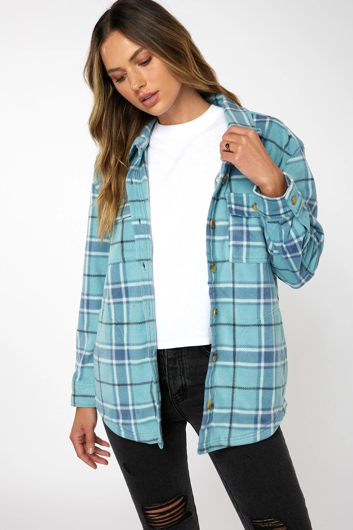 LADIES COLLINS SUPERFLEECE FLANNEL TOP - Image 4