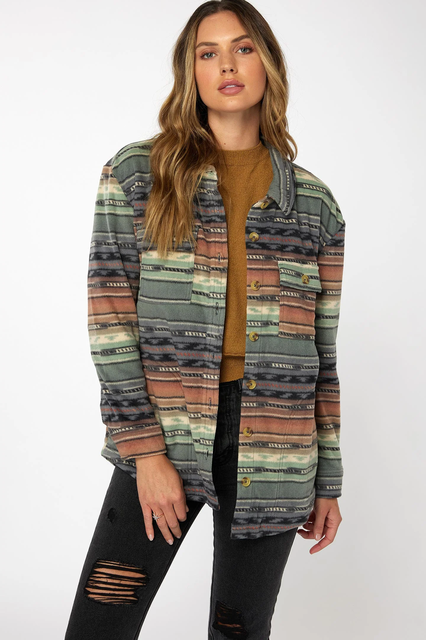 LADIES COLLINS SUPERFLEECE FLANNEL TOP