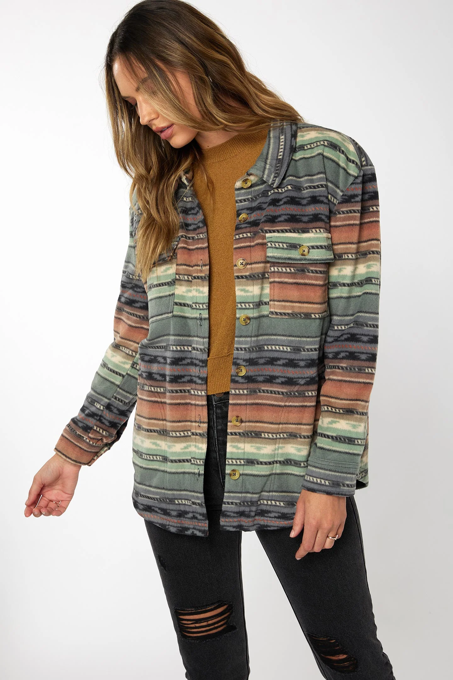 LADIES COLLINS SUPERFLEECE FLANNEL TOP - Image 3
