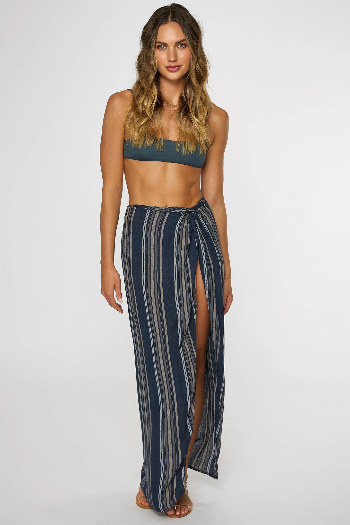 LADIES HANALEI STRIPE SKIRT COVERUP - Image 6