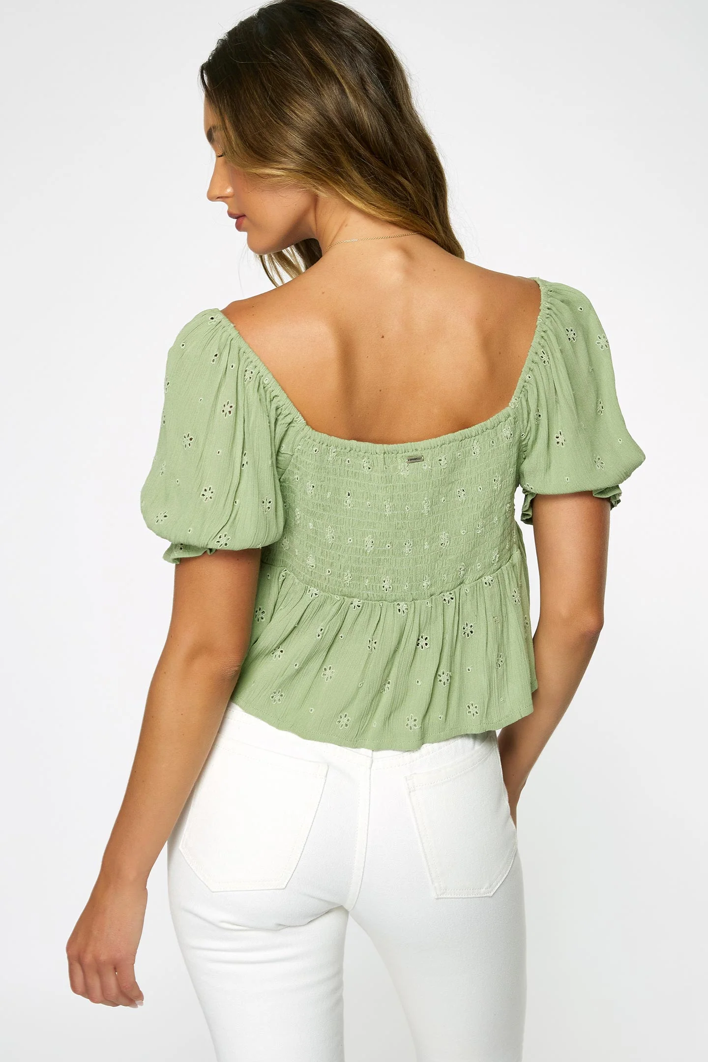 LADIES ISABEL EYELET TOP - Image 6