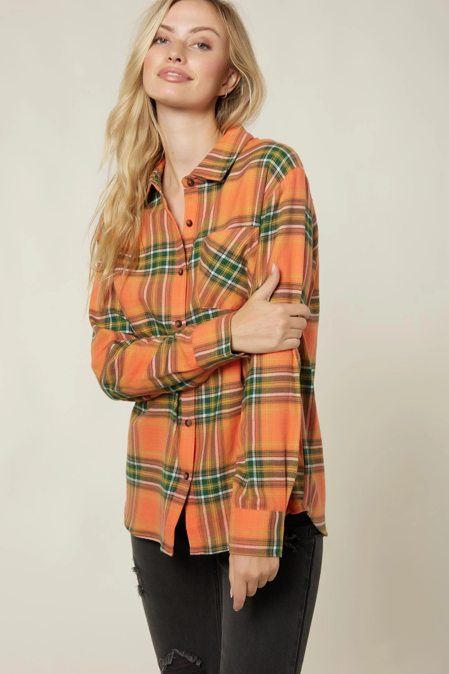 LADIES LOGAN FLANNEL TOP - Image 6