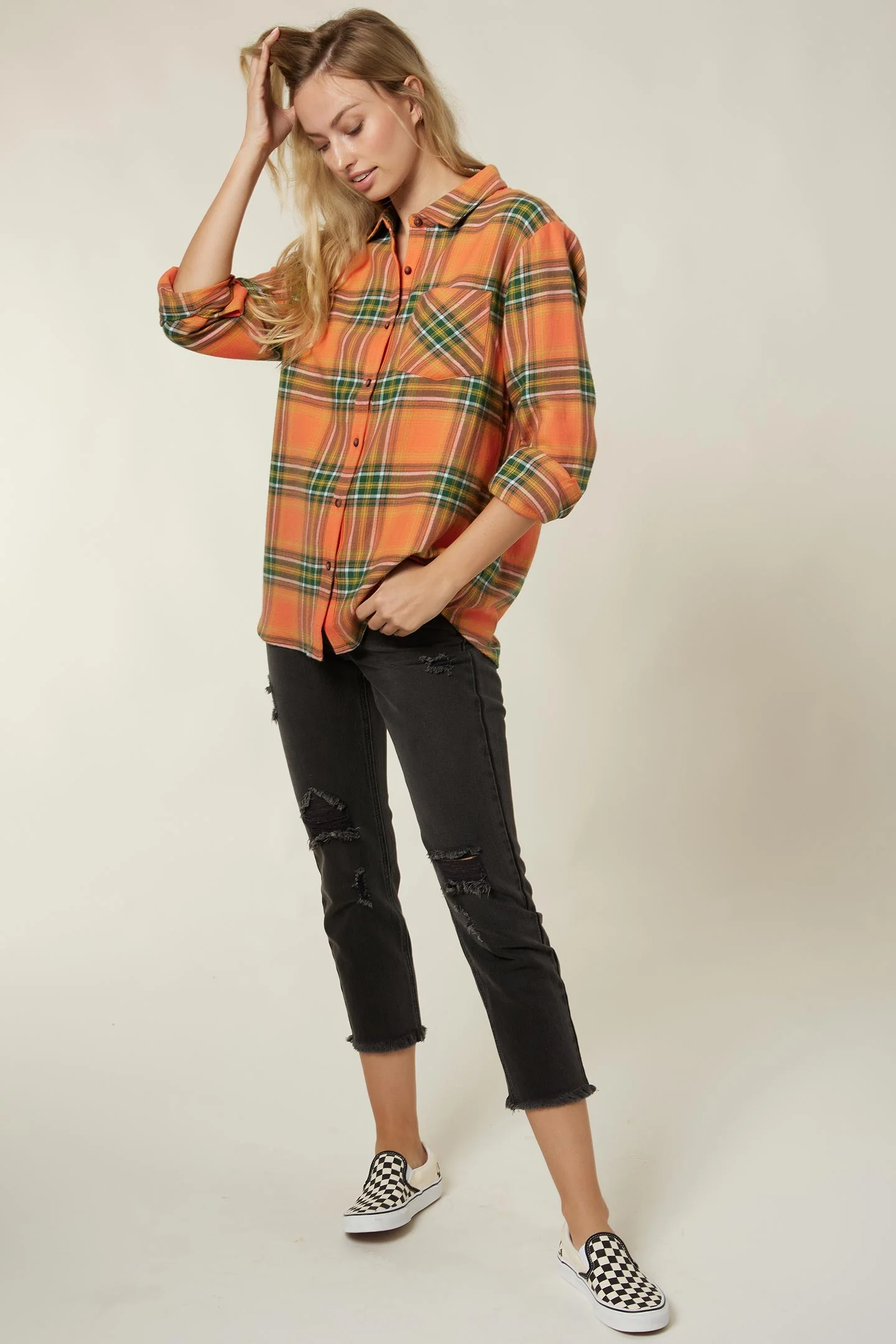 LADIES LOGAN FLANNEL TOP - Image 8