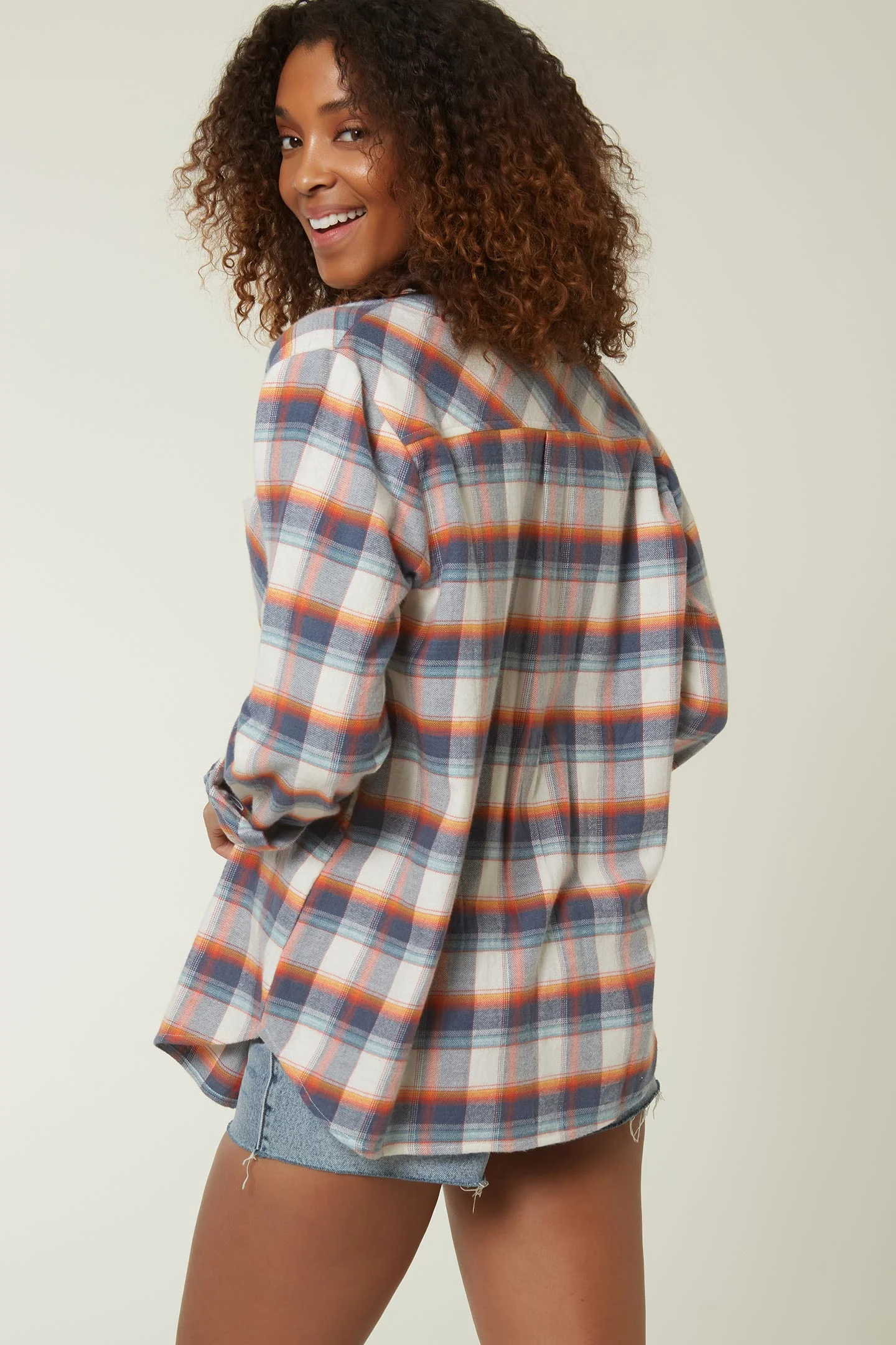 LADIES LOGAN FLANNEL TOP - Image 2