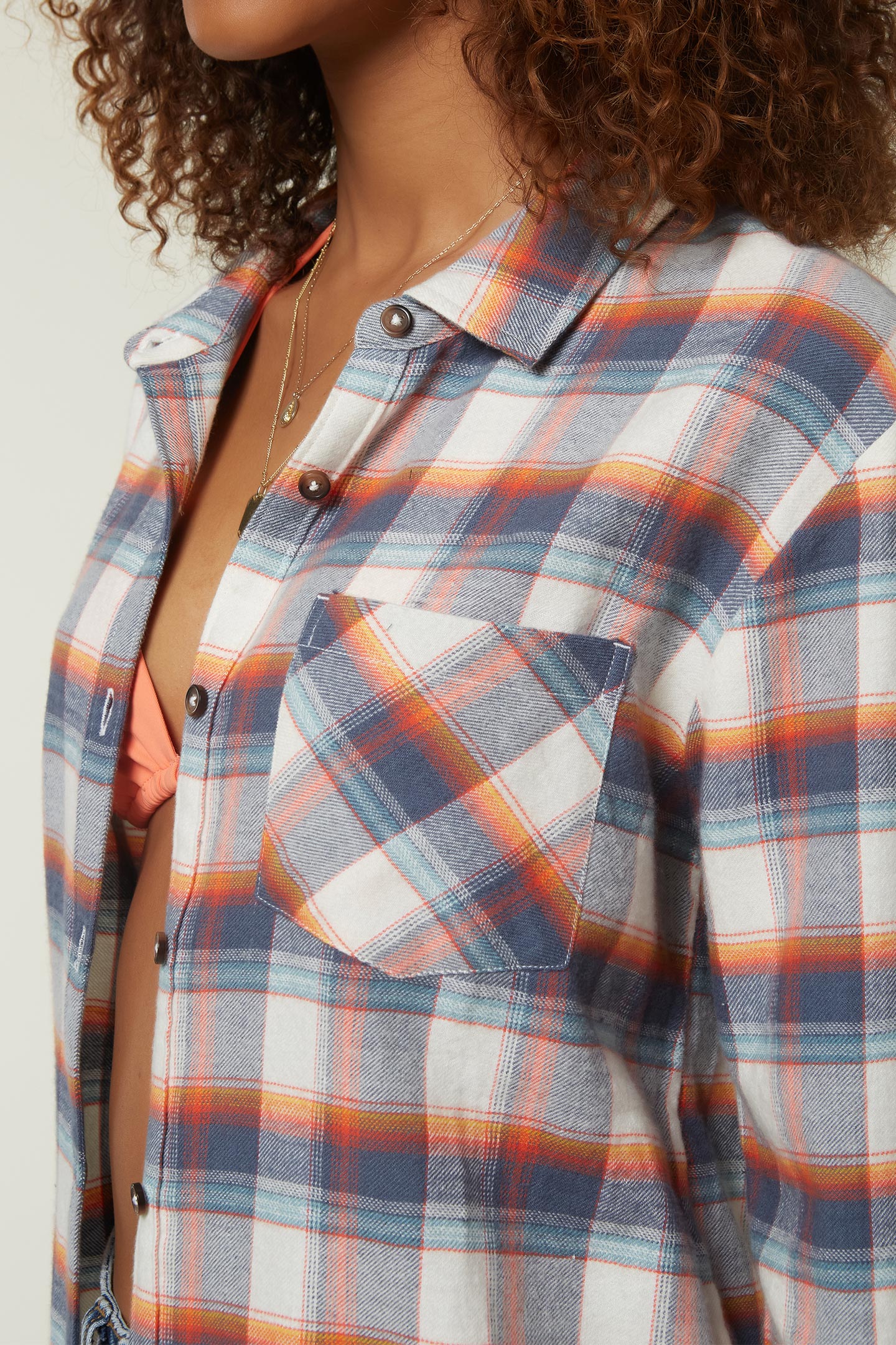 LADIES LOGAN FLANNEL TOP - Image 5