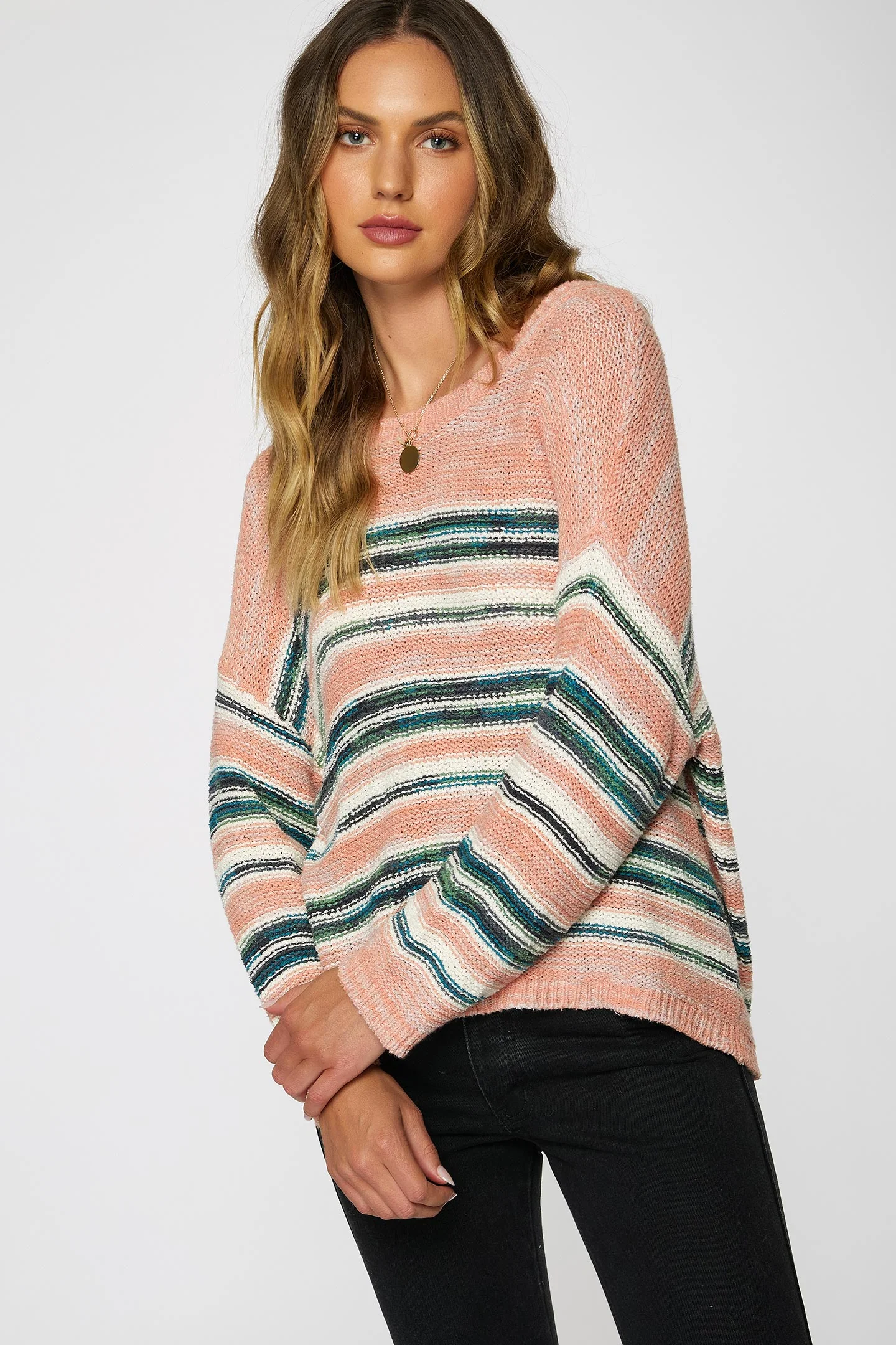 LADIES SALTY STRIPE SWEATER - Image 3