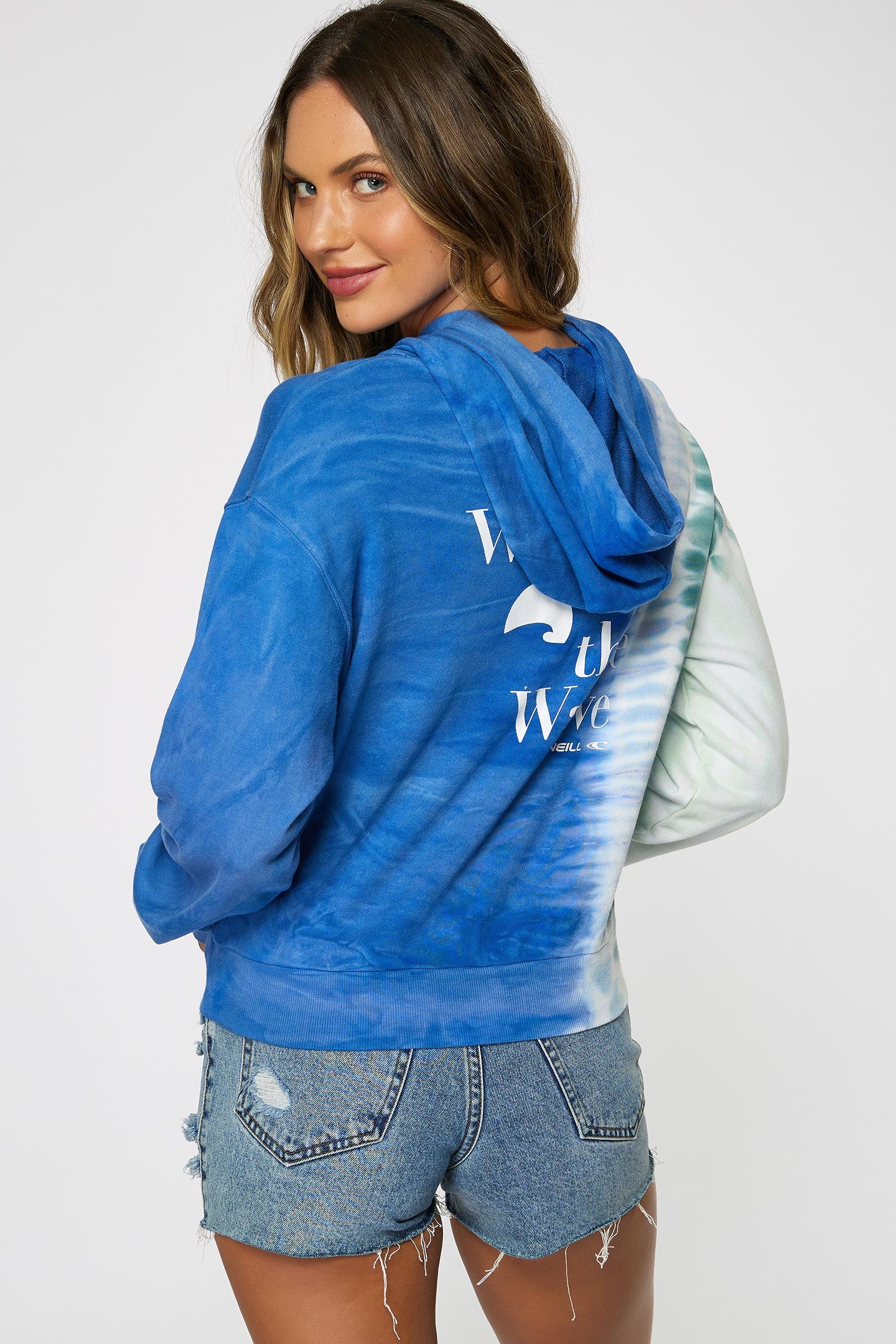 LADIES WOMEN OF THE WAVE CURRENTS HOODED PULLOVER - Image 2