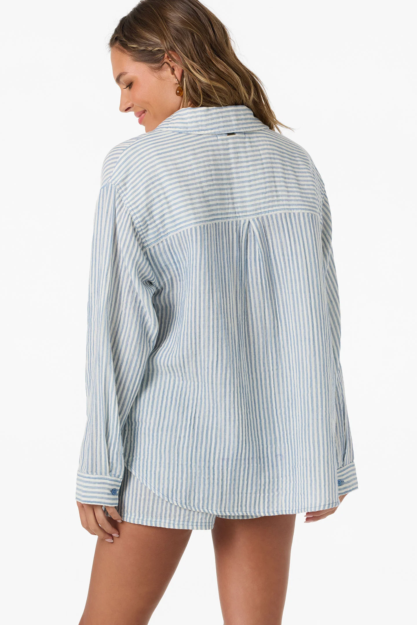 LENI STRIPE RELAXED LONG SLEEVE SHIRT - Image 7