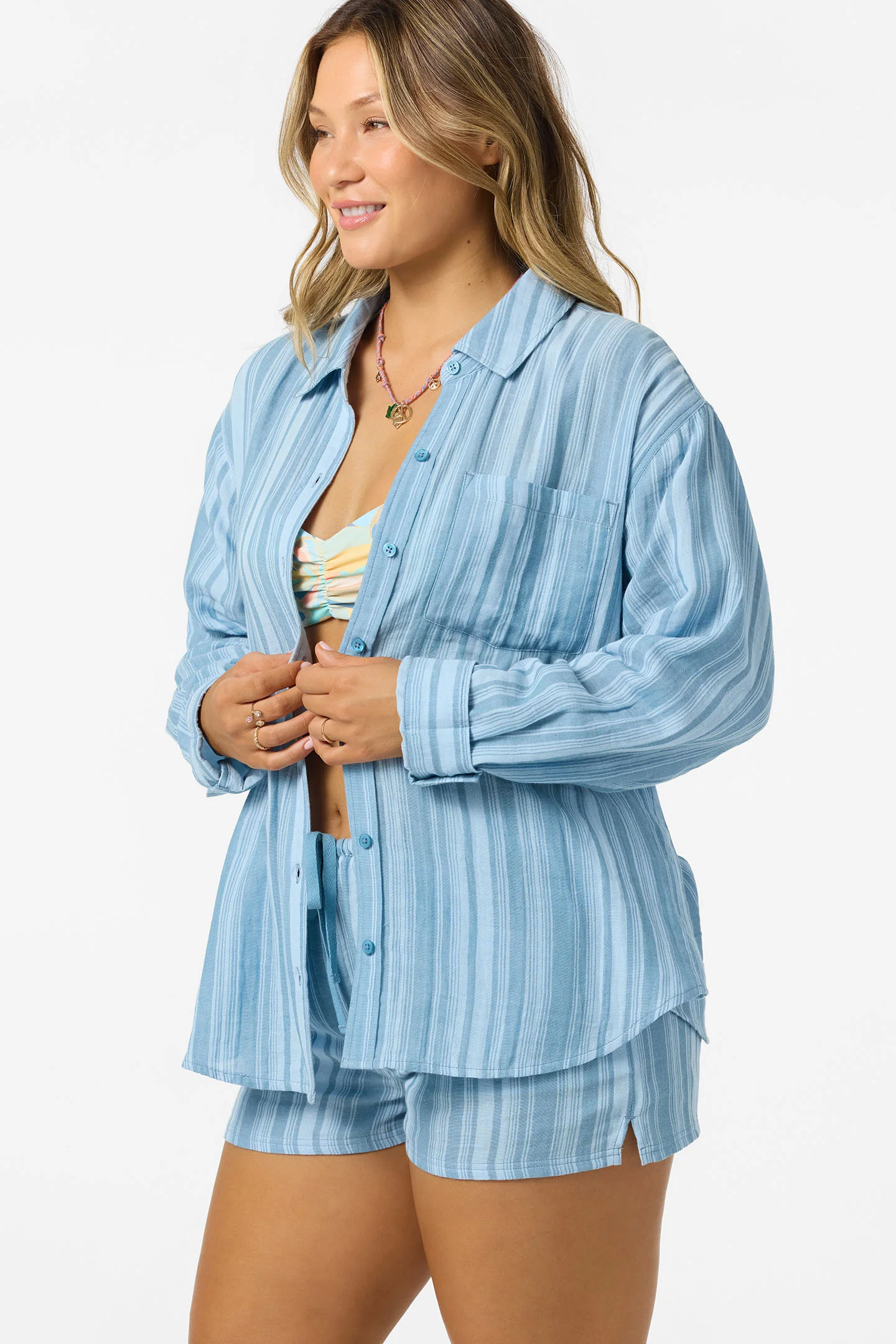 LENI WAVES STRIPE RELAXED LONG SLEEVE TOP - Image 6