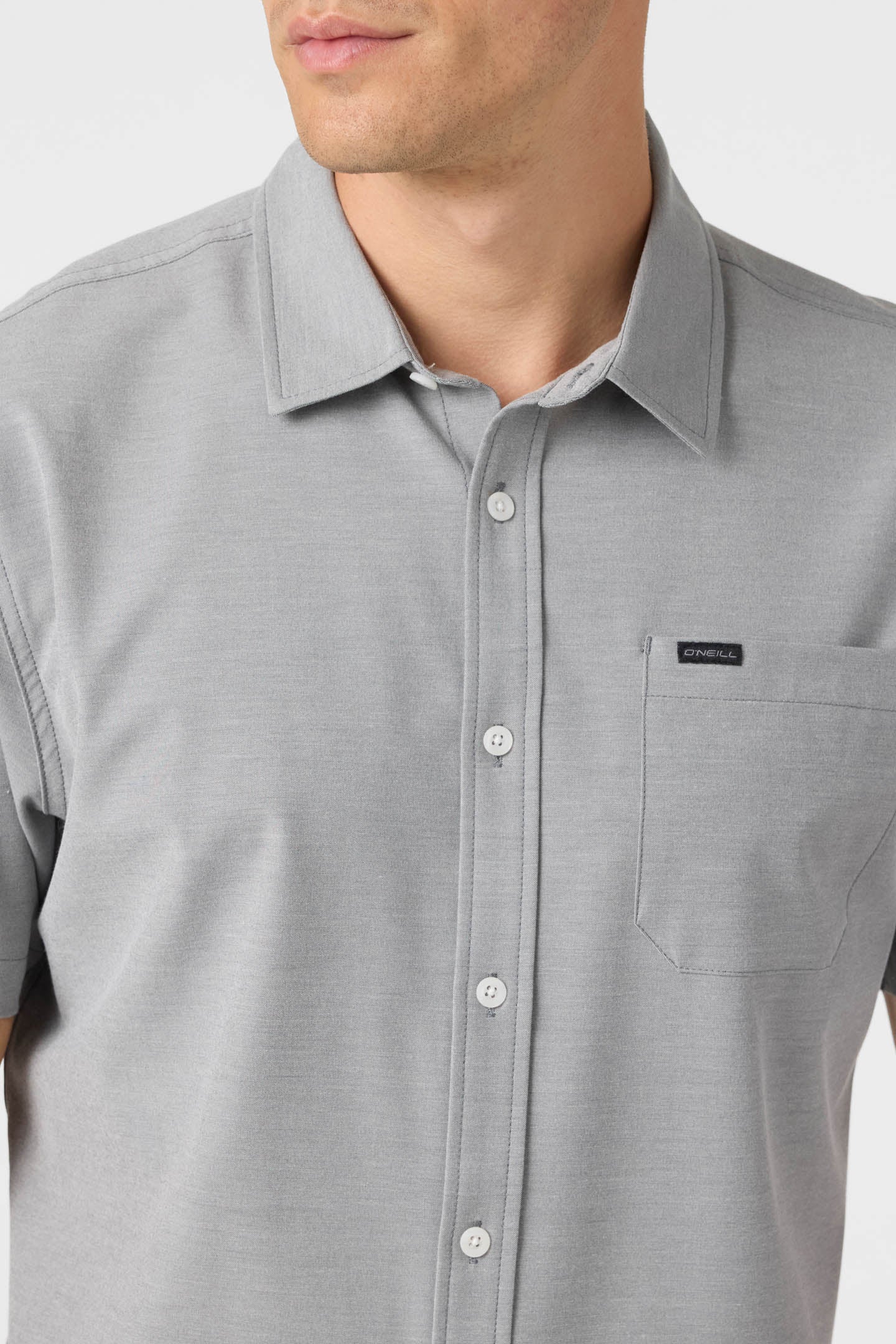 LIGHT CHECK HYBRID WOVEN TEE - Image 3
