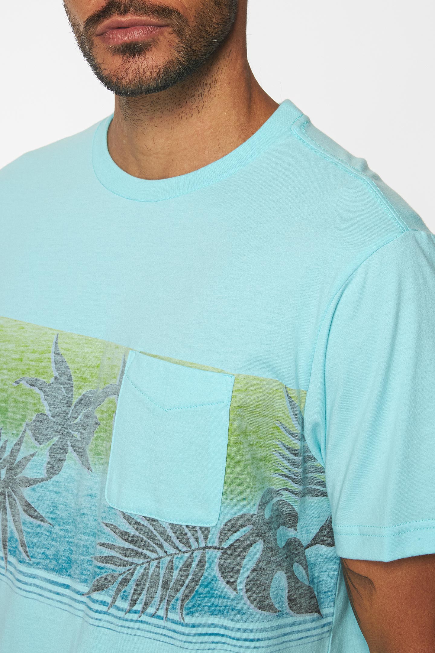 MENS HEIST PRINT CREW TEE - Image 5