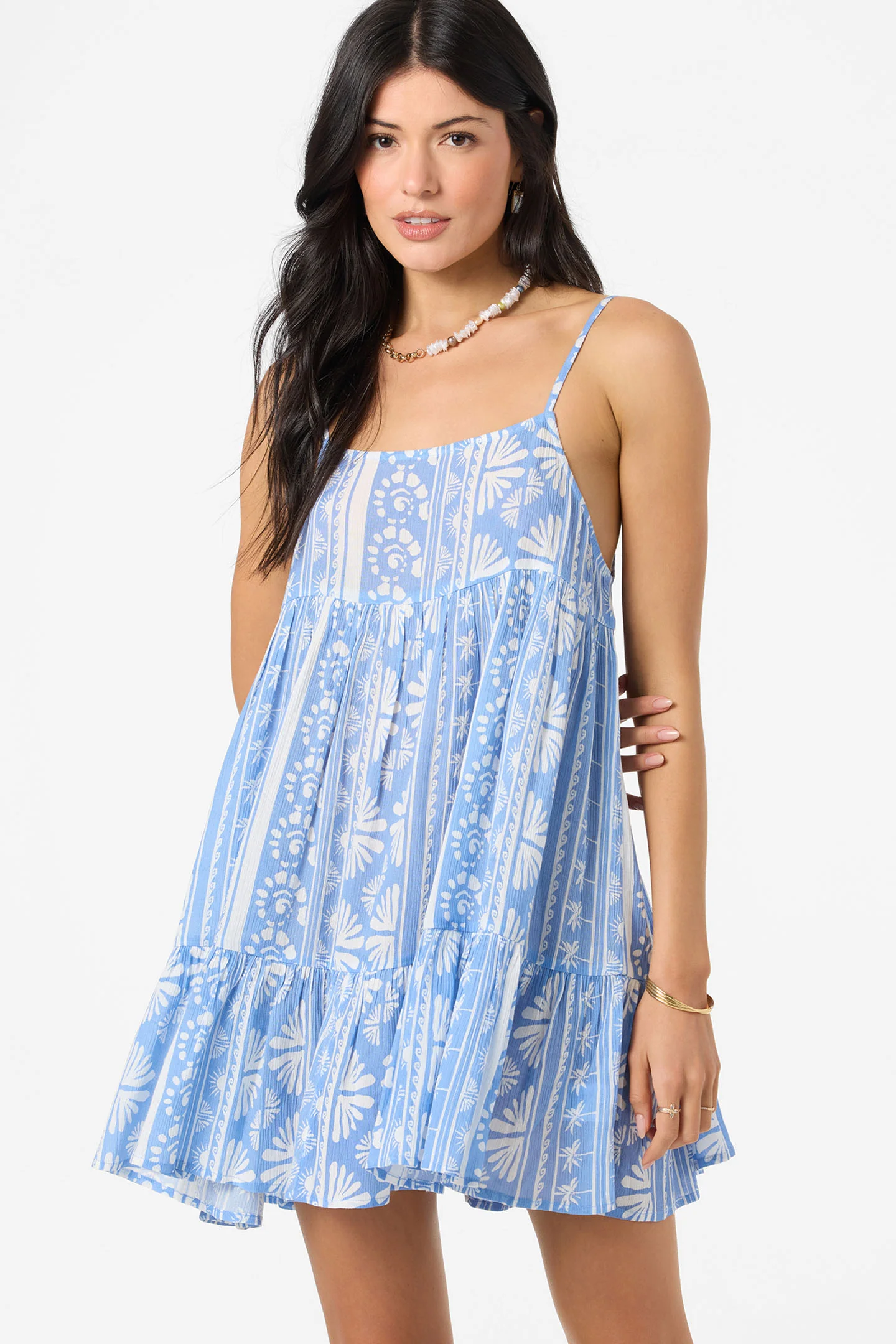 SALTWATER ESSENTIALS RILEE PRINTED MINI COVERUP DRESS - Image 3