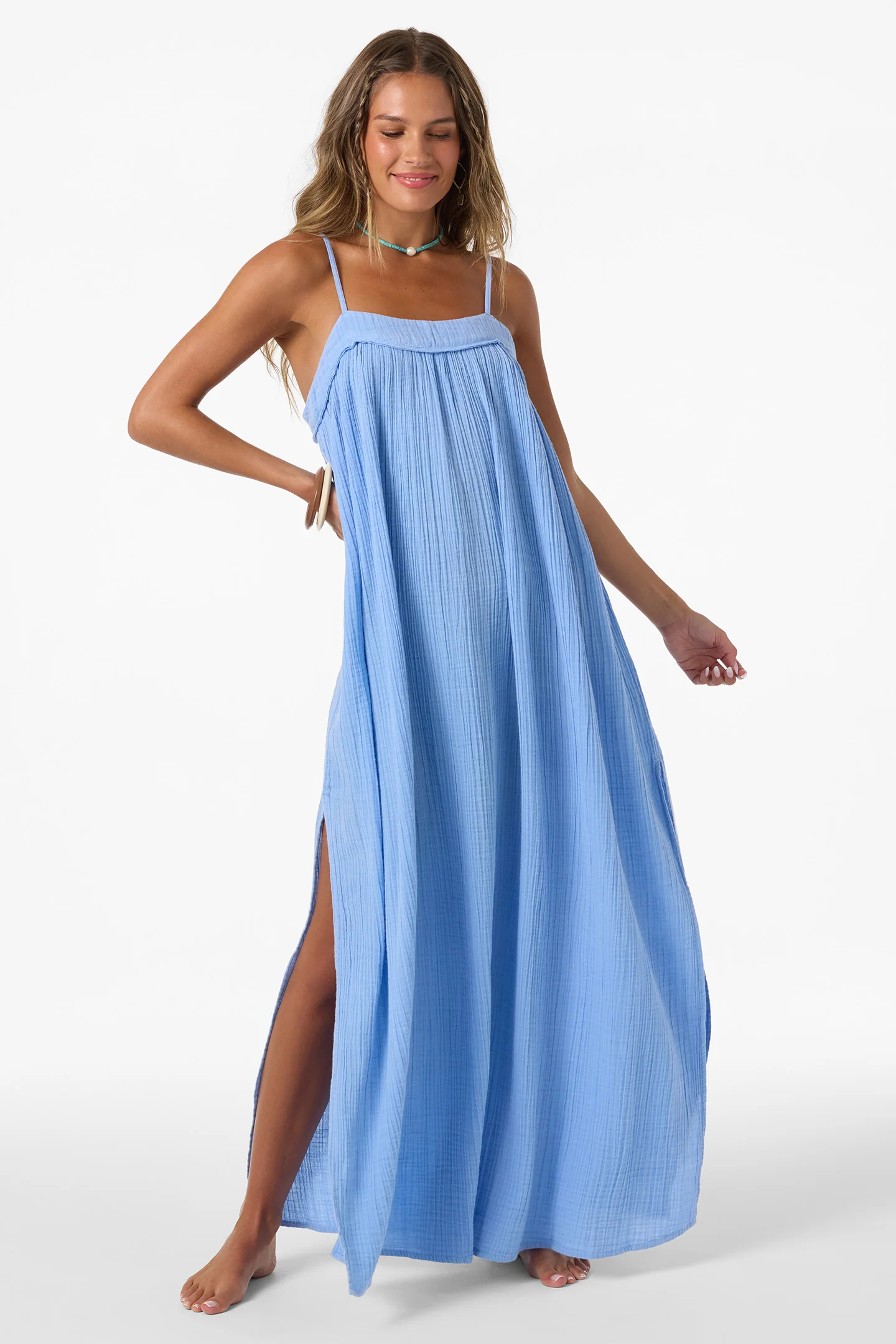 SALTWATER SOLIDS SAI MAXI COVERUP DRESS - Image 2