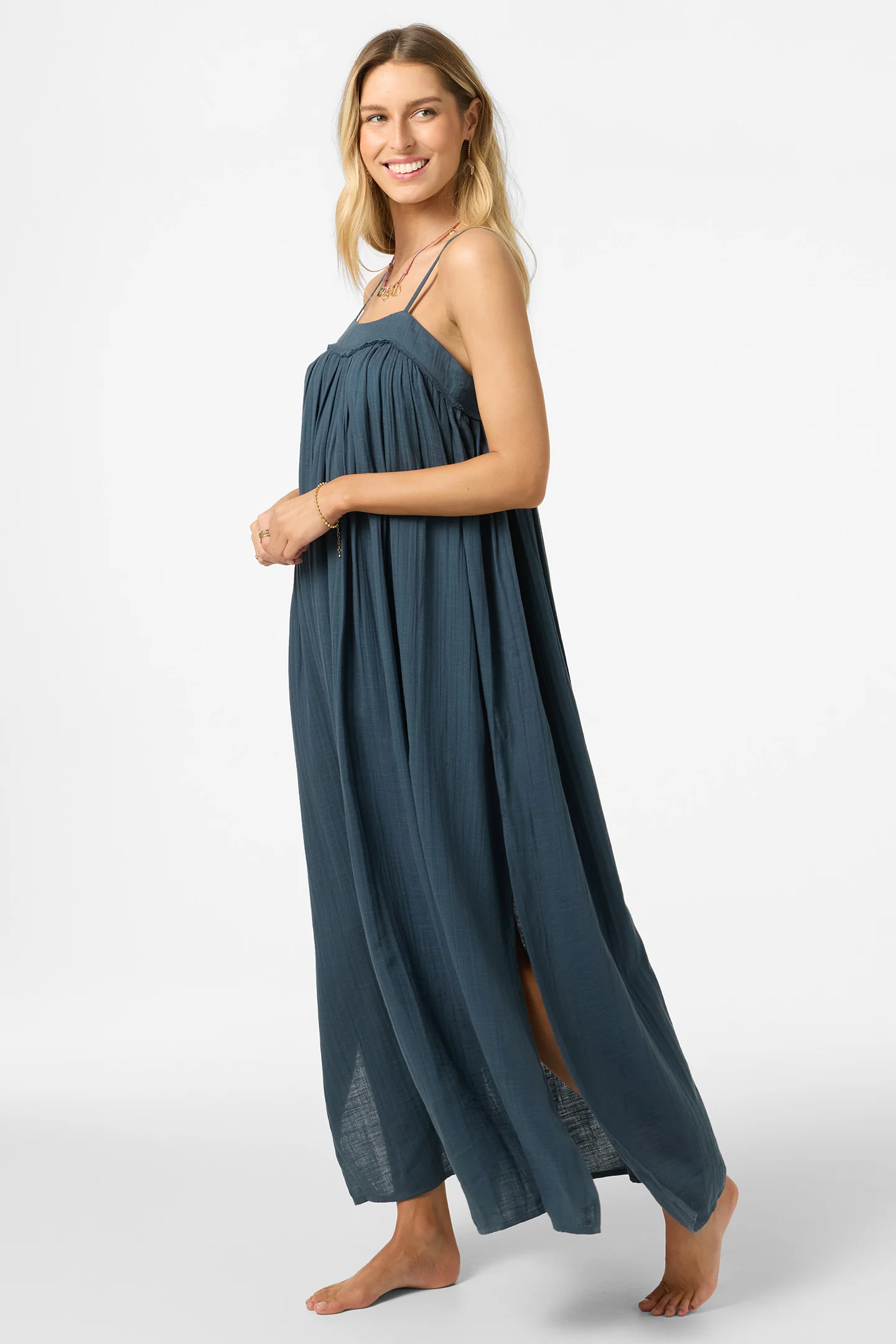 SALTWATER SOLIDS SAI MAXI COVERUP DRESS - Image 5
