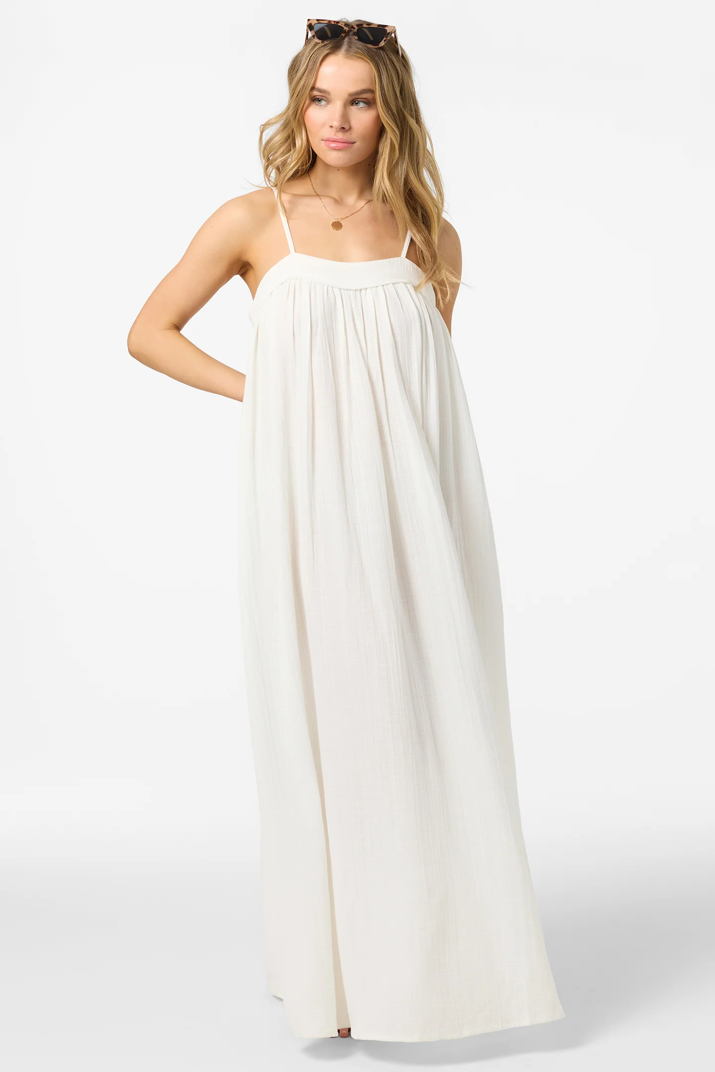SALTWATER SOLIDS SAI MAXI COVERUP DRESS