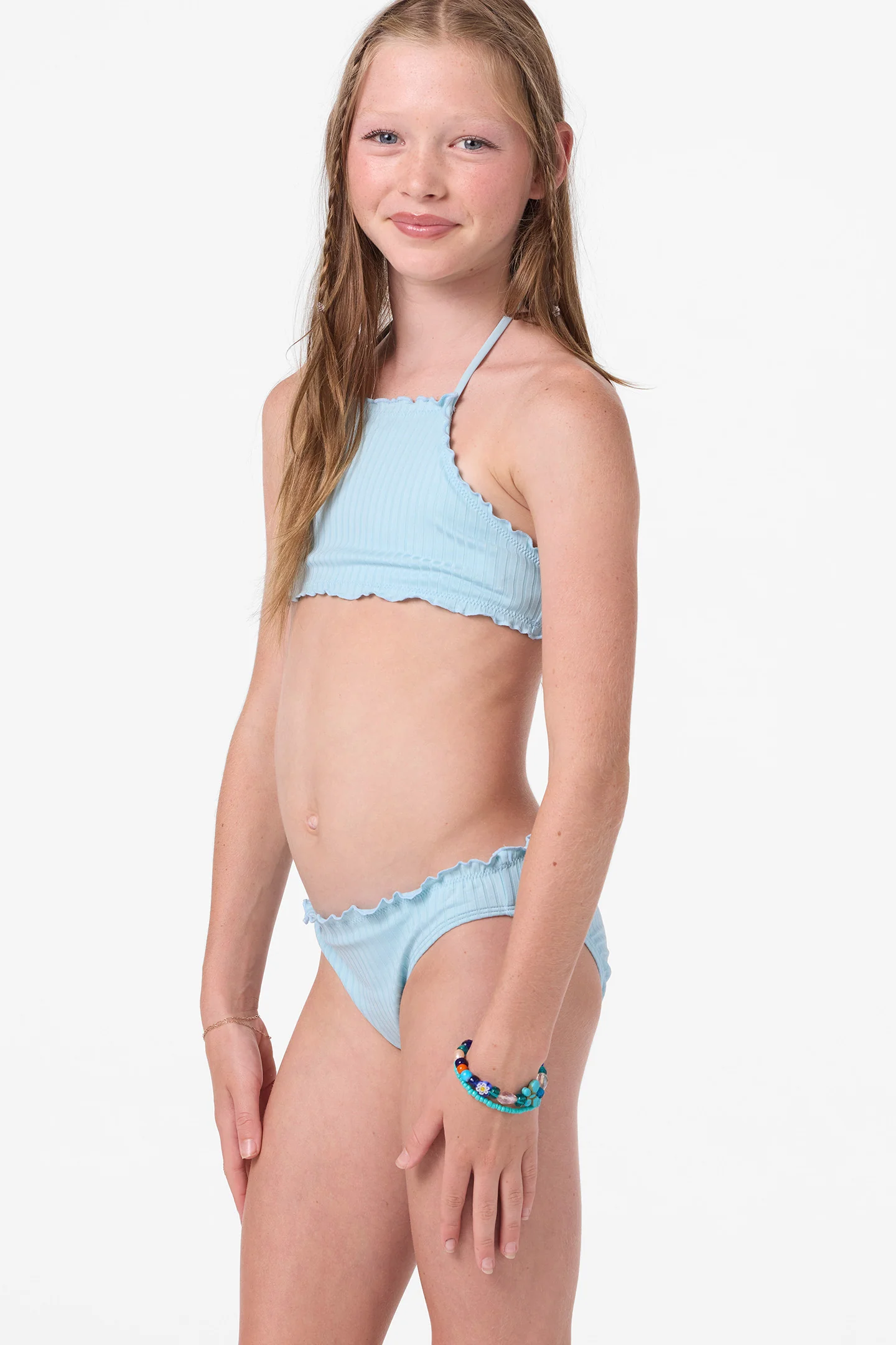 SHOREBREAK RIB RUFFLE EDGE HI NECK SET - Image 4