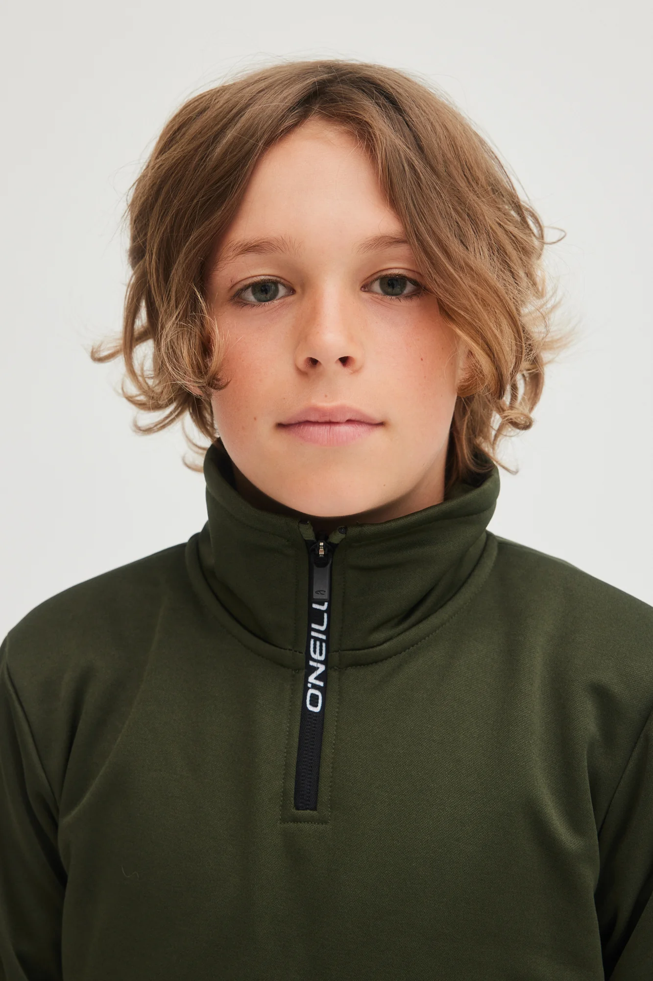 SOLID FLEECE HALF-ZIP - Image 2