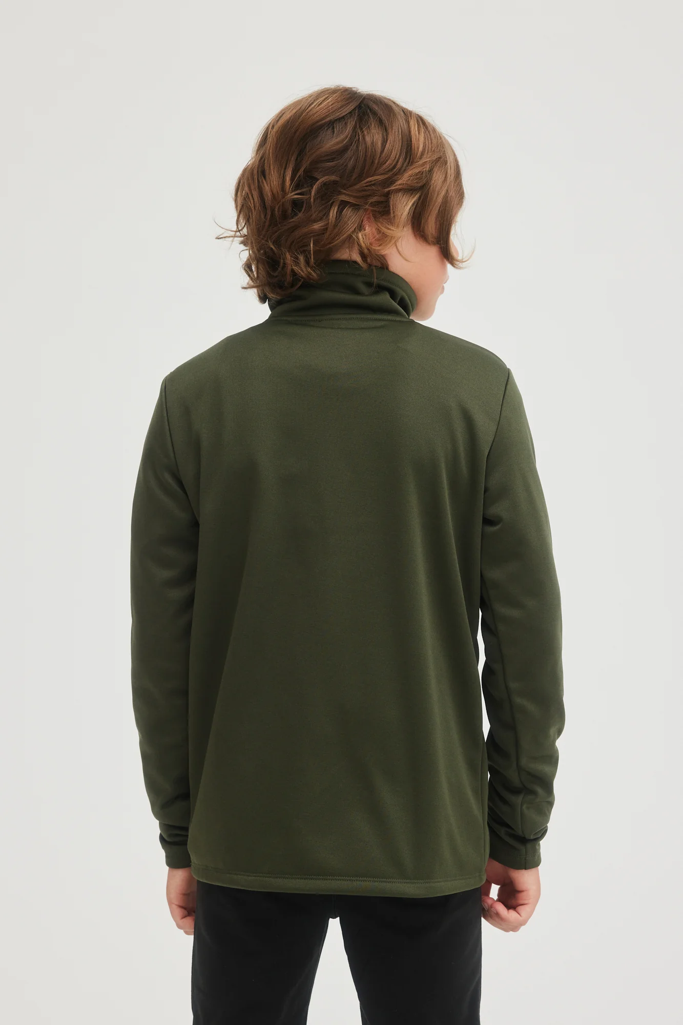 SOLID FLEECE HALF-ZIP - Image 3