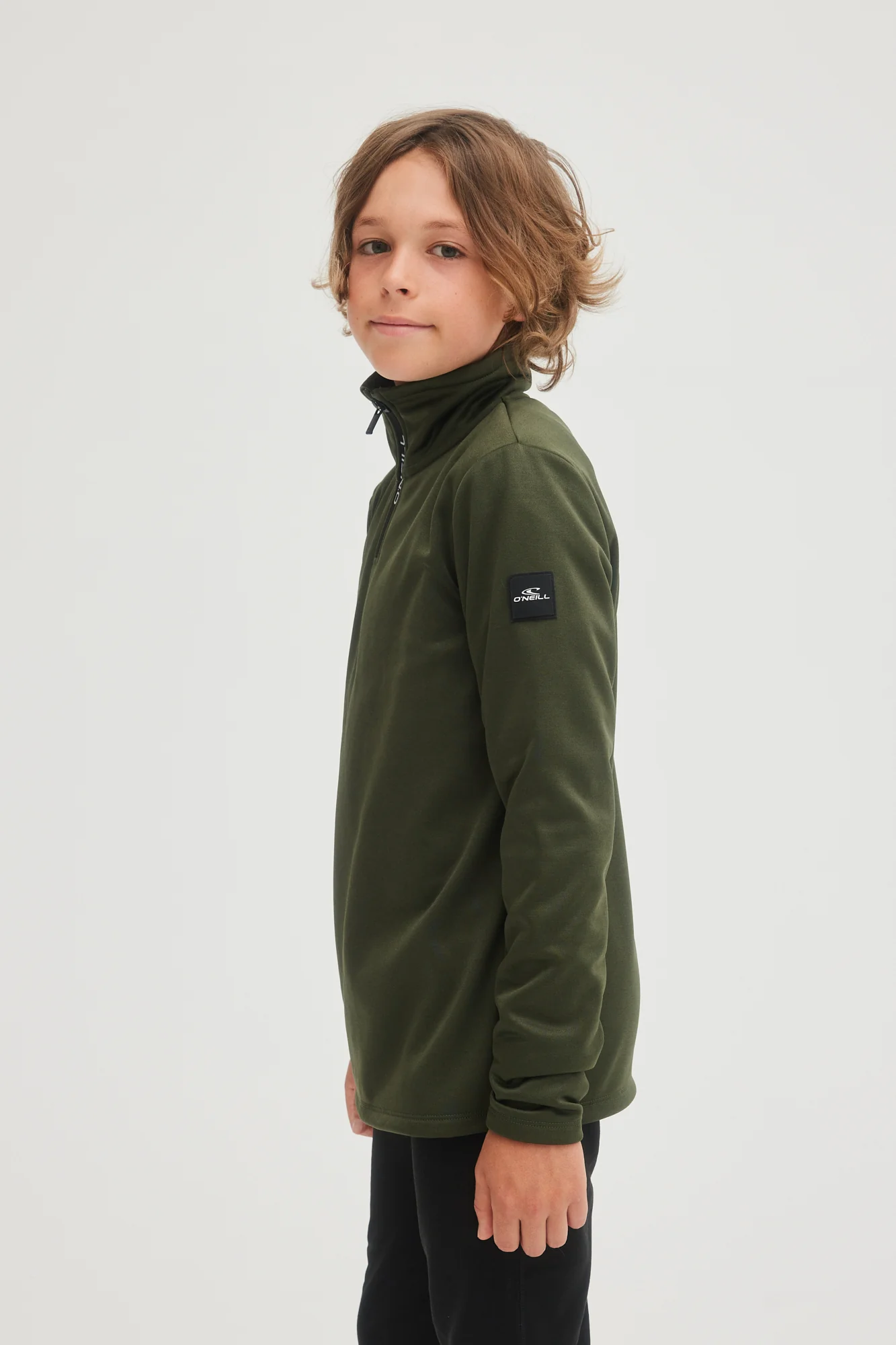 SOLID FLEECE HALF-ZIP - Image 4