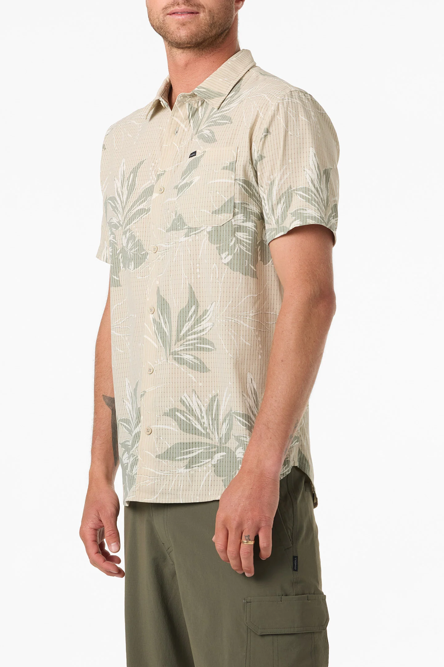 TRVLR PERFORATED PRINTED WOVEN SHIRT - Image 3